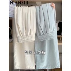棉致冰丝奶芙山本裤子女夏季2025新款宽松薄款垂感休闲小个子阔腿 857白色【高品质16.5】 M 90-100斤                
                收藏 L 100-115斤 857白色【高品质16.5】